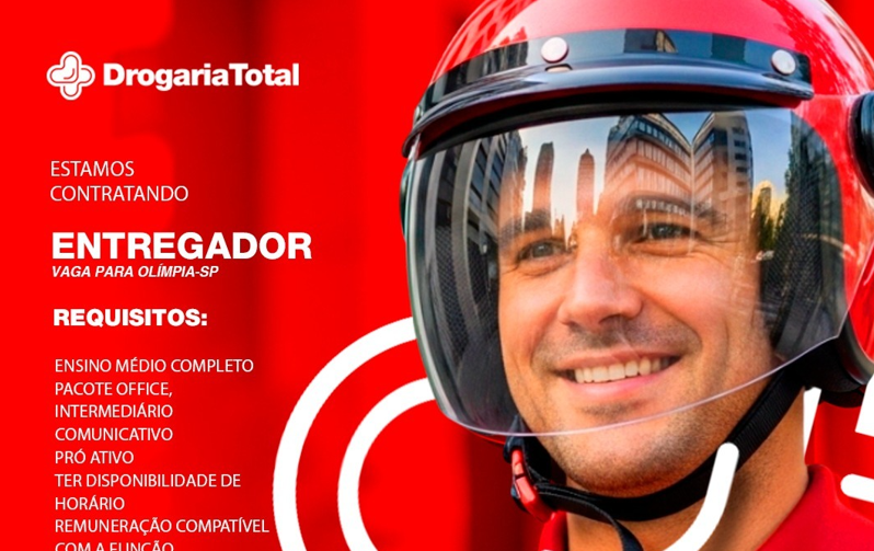 ESTAMOS CONTRATANDO – ENTREGADOR | OLÍMPIA-SP 🚨